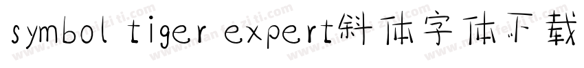 symbol tiger expert斜体字体下载字体转换